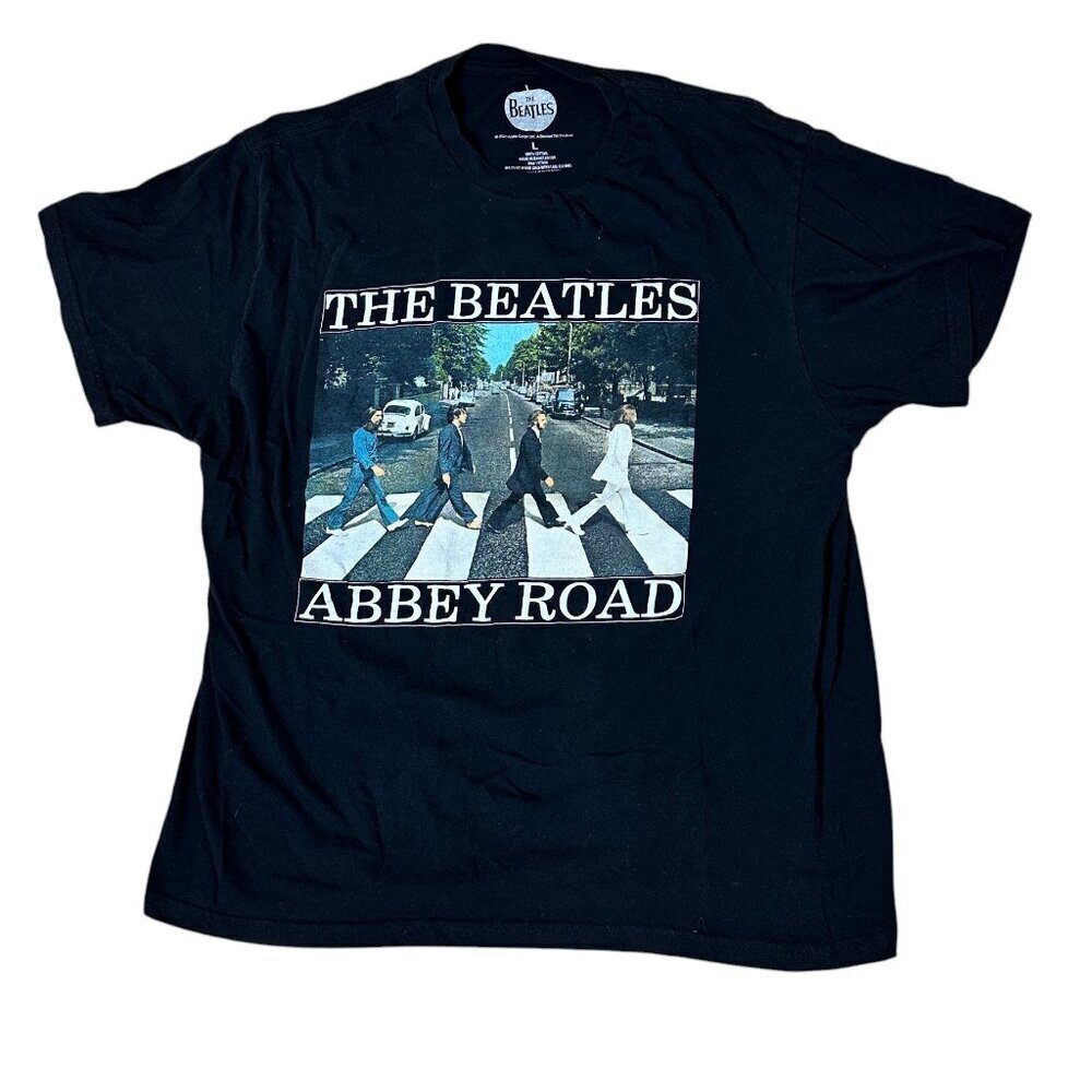 THE BEATLES Abbey Road Album Cover Graphic Tee T Shirt Size Large